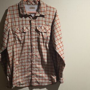 Columbia Men's Omni-Shade Plaid Button-Up Shirt (L)